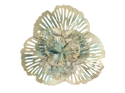 Ronjoe-decoração De Parede De Metal Flor De Ginkgo Triangular 3d Moderna Estilo Para Sala E Quarto