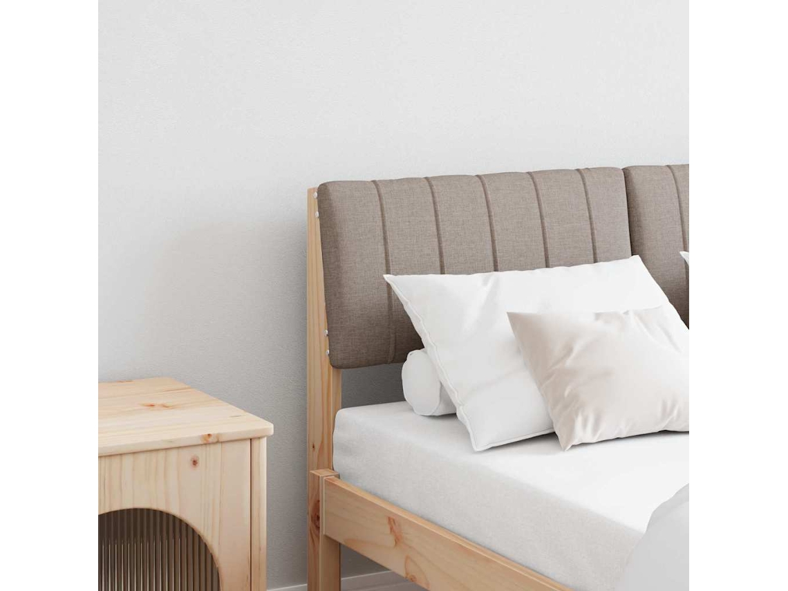 Vidaxl Cabeceira Estofada Cinzento-acastanhado 120 Cm