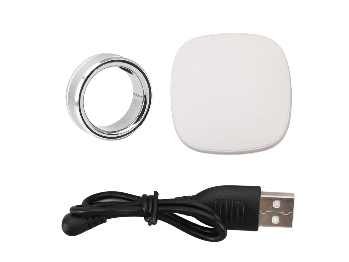 Anel de Saúde Inteligente Silver, Monitor de Sono, Passo, Temperatura, À Prova D'água, Presente S/MARCA