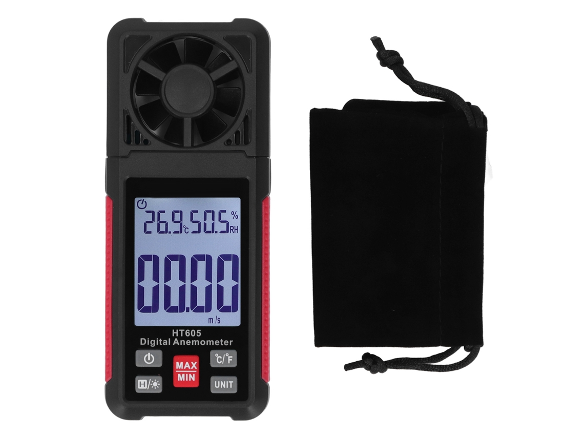Anemômetro Digital 5 Pás com LCD Retroiluminado Alta Precisão | S/MARCA