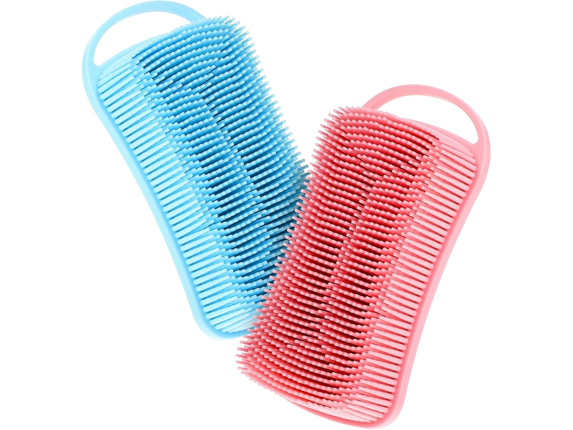 Conjunto De 2 Escovas Silicone Para Banho E Corpo Da Callaron, Conjunto De Esponjas Para Esfoliação Corporal