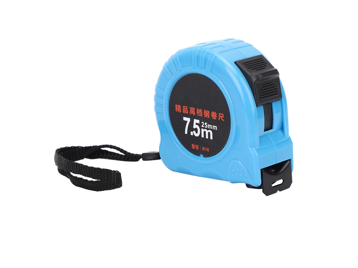 Fita Métrica YURU em Aço Inoxidável, 7,5m, 25mm, Caixa com trava, Ferramenta de Carpintaria