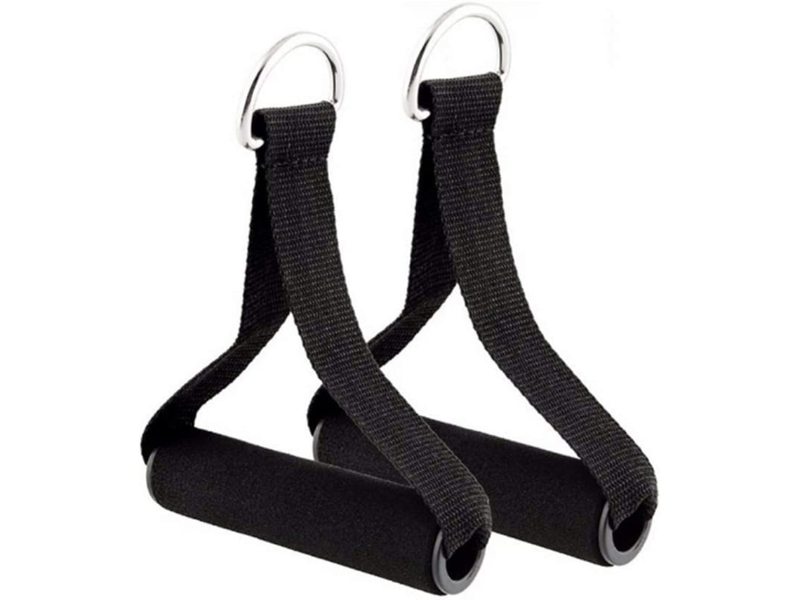 Banda De Resistência Com 2 Cabos De Espuma Preta Para Yoga Treino Academia Equipamento De Reposição