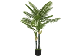 Palmeira Artificial De 150 Cm, Com 16 Folhas, Planta Artificial Grande Em Vaso Para Decoração De Sala De Estar E Varanda, Verde.