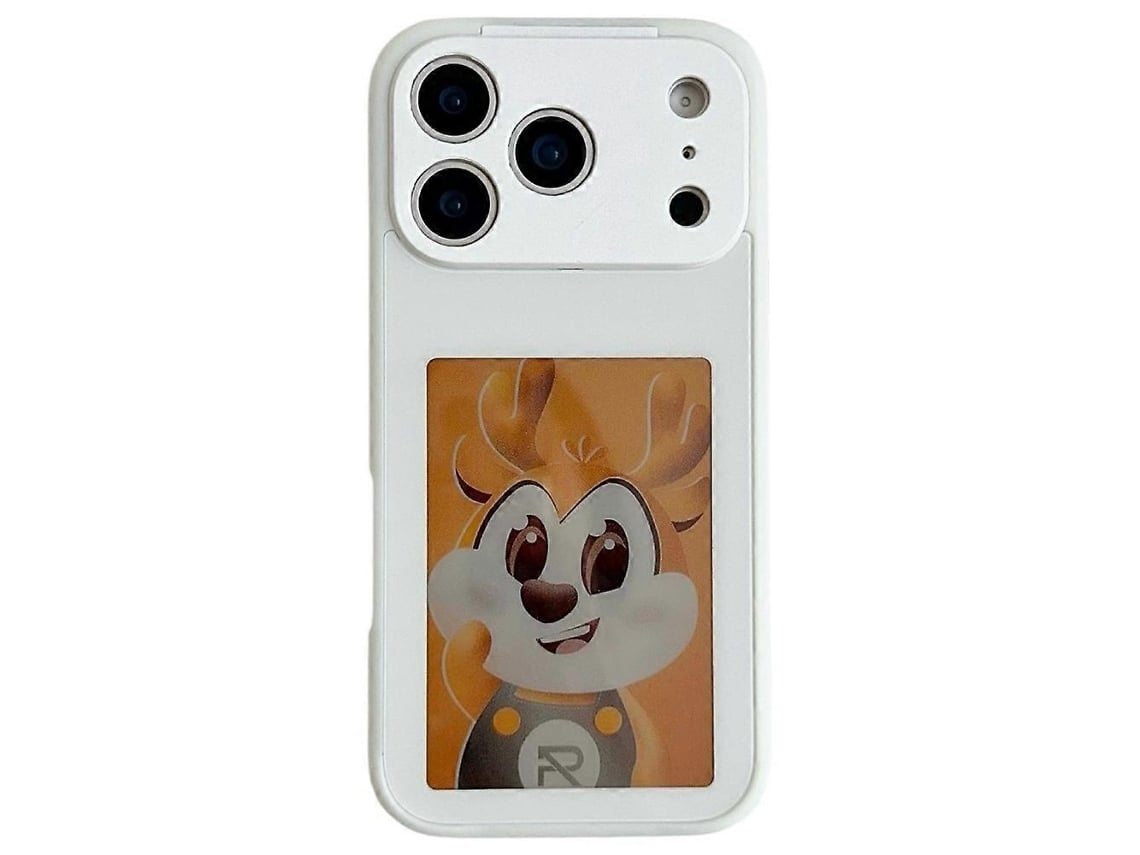 Capa De Telefone E-ink Inteligente Compatível Com Iphone 17 Pro, Tela Hd De 4 Polegadas Com 4 Cores, Nfc E Tela Personalizável Diy Branca