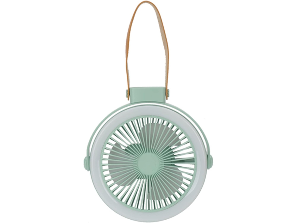 Ventilador De Teto Portátil De 7 Polegadas Com Luz, 3 Velocidades