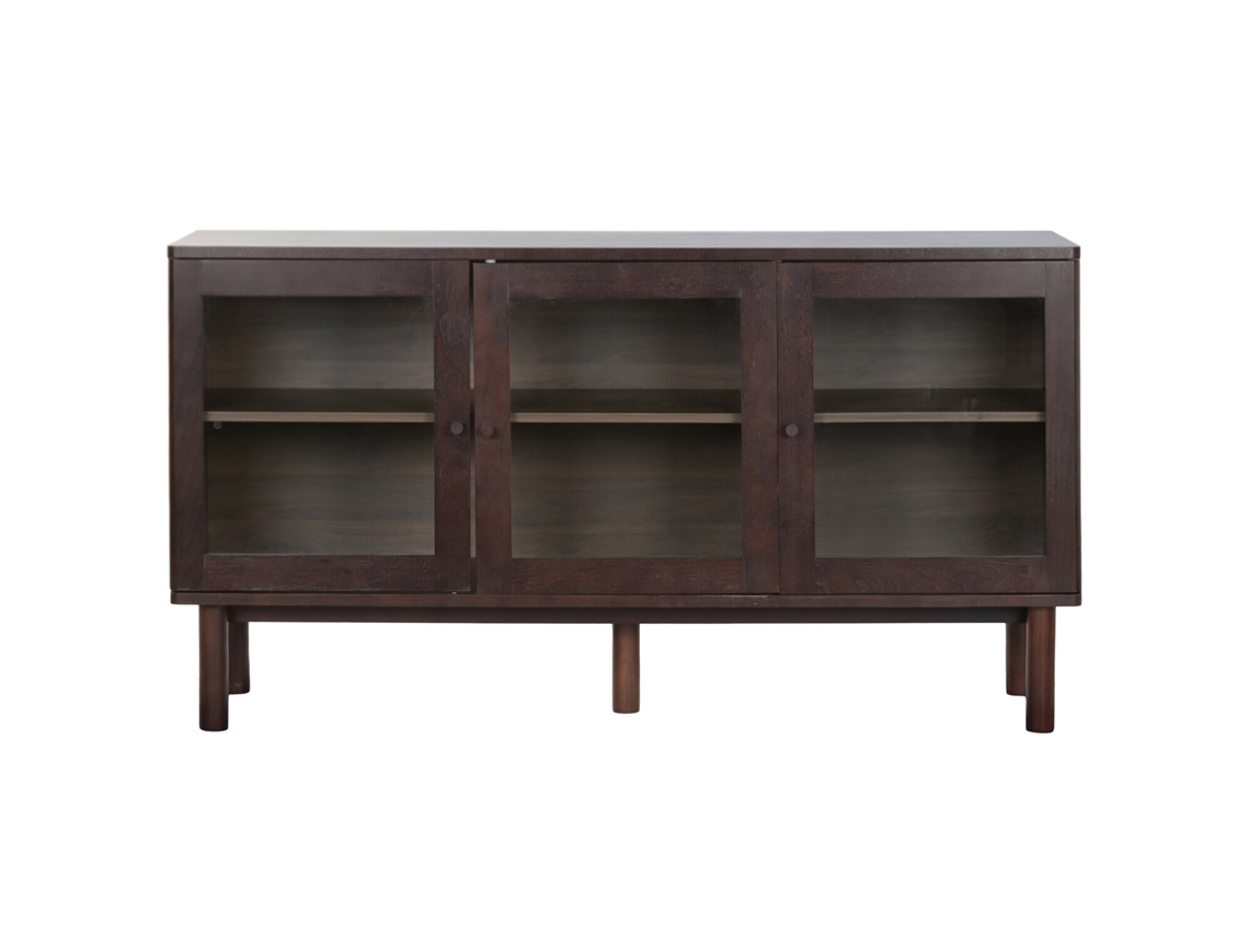 Buffet MDF com vidro, ALEXANDRA HOUSE LIVING, 140x40x75cm