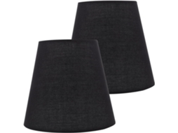 Conjunto De 2 Peças De Capas De Tecido Para Abajures Suspensos, Com Bases Pequenas E Tampas Para Castiçais.