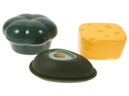 Lurelia Porta-abacate 3 Peças Em Pp Cor E Estilo Aleatórios, Com Vedação, Com Tampa, Para Cozinha, Alimentos, Frutas