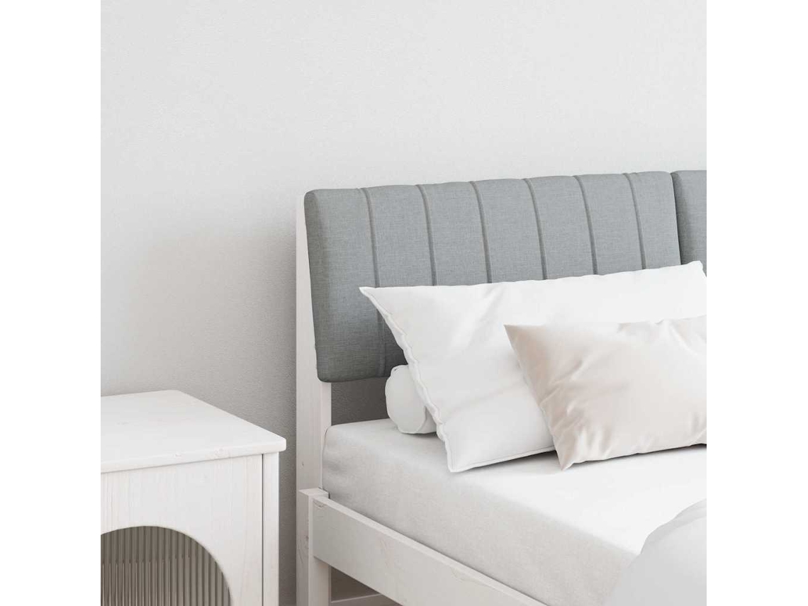 Vidaxl Cabeceira Estofada Cinzento-claro 140 Cm