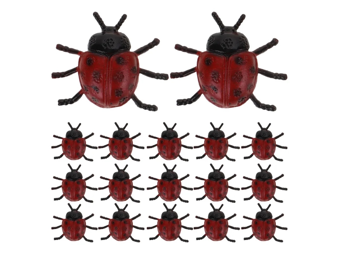 Lurelia Modelo Miniatura 30 Peças, Para Crianças - Brinquedos De Joaninha Falsa Com 30 Peças. Modelos