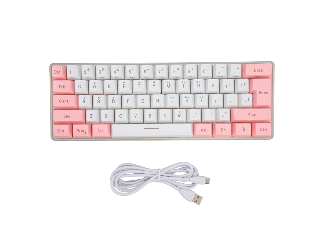 Teclado Mecânico De Jogos Rgb Com 61 Teclas Usb