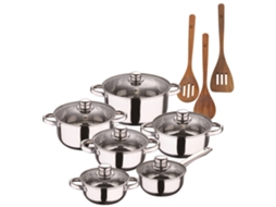 Conjunto De Panelas De Aço Inoxidável Com 12 Peças 3 Utensílios De Cozinha Bergner