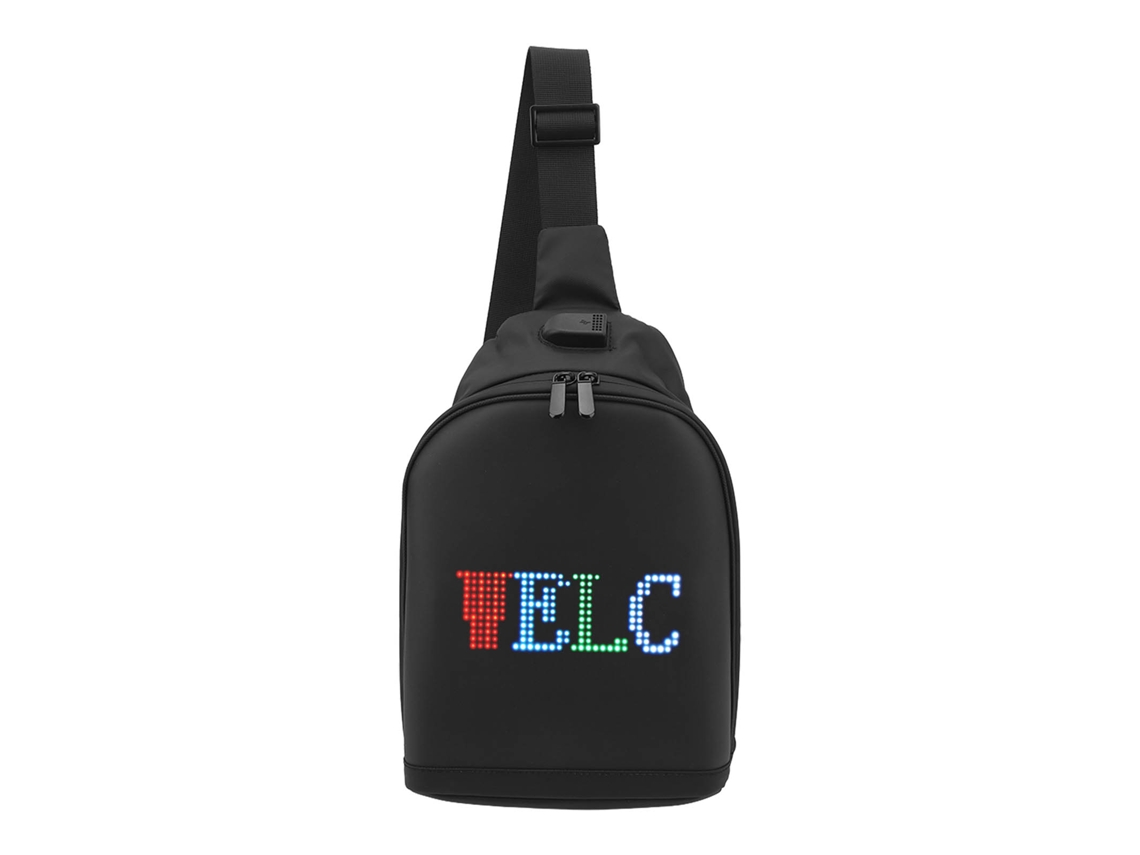 Bolsa Luminosa Led Com Tela Programável Mochila Anime Impermeável Bolsa De Ombro Usb Bluetooth