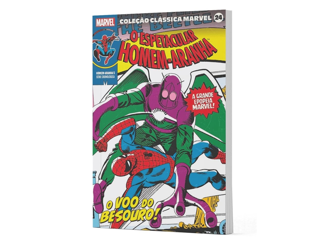 Livro Coleção Clássica Marvel Vol. 24 HomemAranha Vol. 5 de Stan Lee (Português do Brasil)