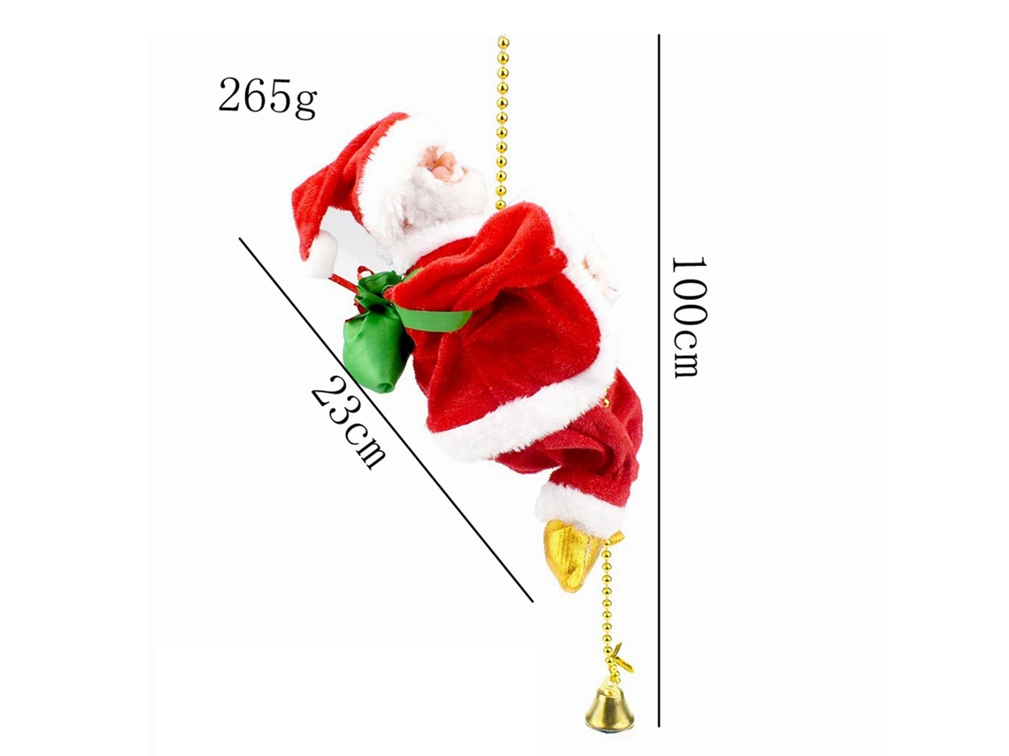 Boneco Do Papai Noel, Contas E Corda Luminosos Para Escalada, Eoocoo