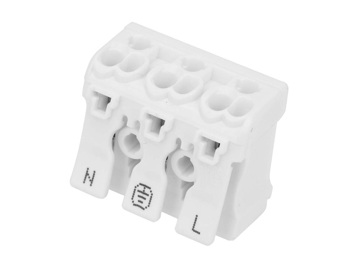 Conector De Fio Terminal De 3 Pinos Bloco Luster 5pcs