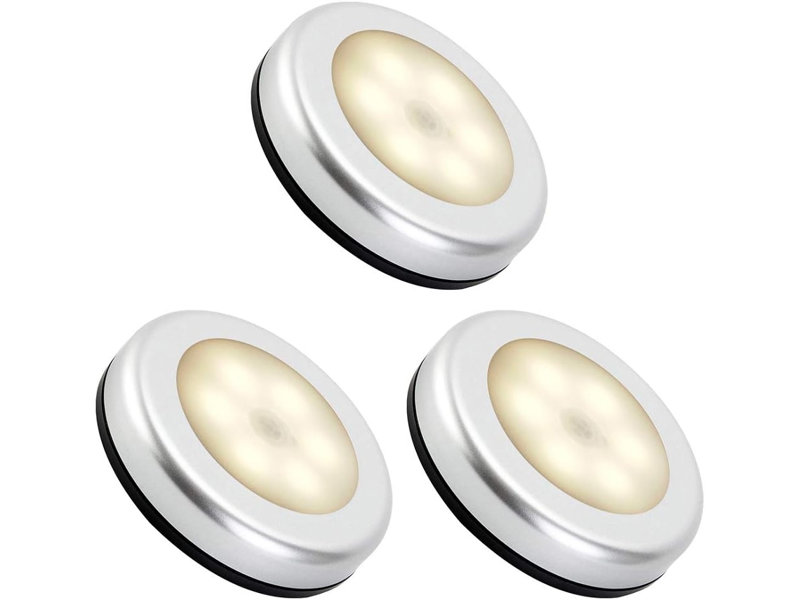 Luminária Noturna Interna com Sensor de Movimento, Lâmpada Led com Sensor de Movimento e Alimentação por Bateria para Escadas BRILVIBERA