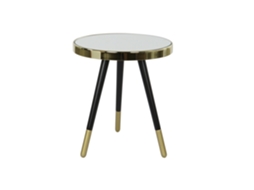 Mesa Lateral, Aço, Espelho Dourado ALEXANDRA HOUSE LIVING (42,5x42,5x48cm)