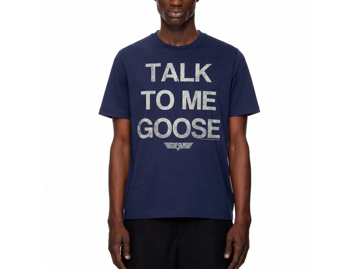Rockinstone Top Gun Movie Talk Goose Navy Adult T-shirt Size:xxxl