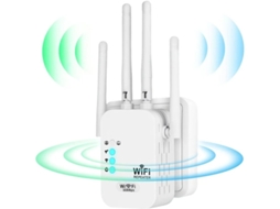 Repetidor Wifi, Poderoso Amplificador De Sinal Wifi, 4 Antenas, 2 Portas Lan, Extensor Wifi Para Casa E Escritório, Cobertura De Até 300m², Yizhood