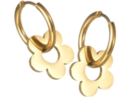 Brincos De Argola Com Flor Branca, Joias Pendentes Florais Para Mulheres.