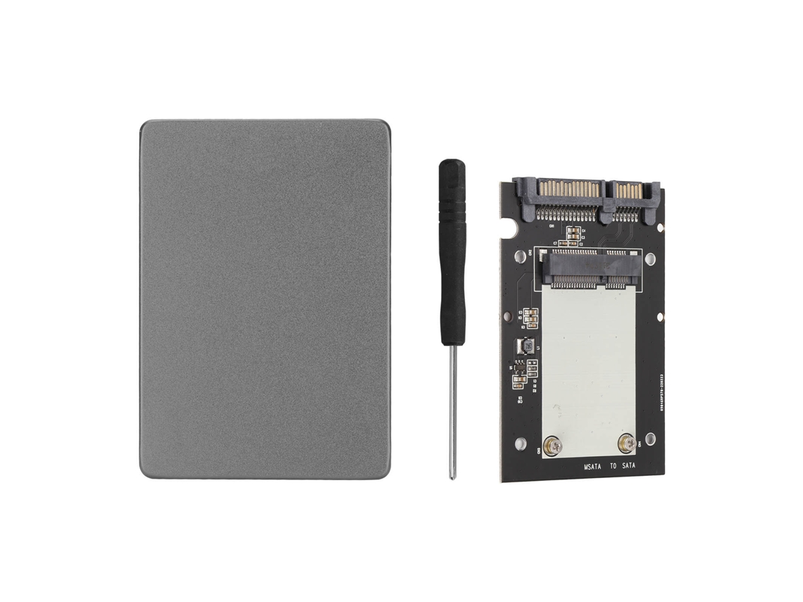 Enclosure Adaptador Ssd De Ligação Msata Para Sata3.0 De Alumínio Com Transmissão De Dados 6gbps Para Computador Cinza