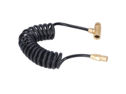 Conjunto de adaptadores de latão para extensão de mangueira espiral com gatilho para botijão de gás verde de 1500 psi.