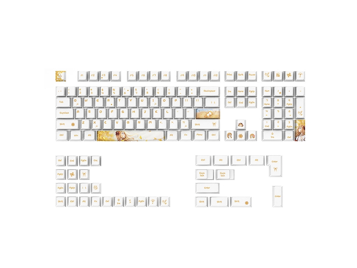 Keycaps De 130 Teclas Cherry Dye Sub Para Interruptores Cherry Mx 61/64/68/84/87/96/104/108