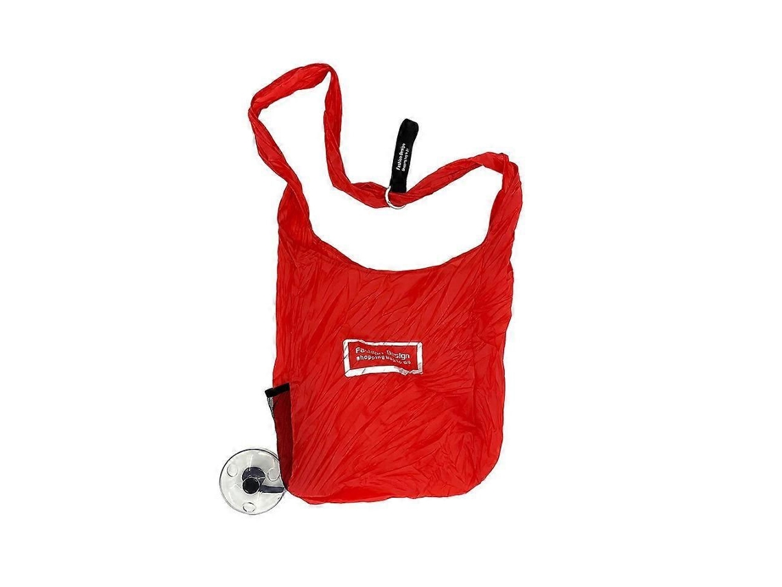 Sacola De Armazenamento De Urina Dobrável E Retrátil Ultraportátil, Multifuncional, Pequena, Em Formato De Disco, Para Compras, Em Opp Vermelho.