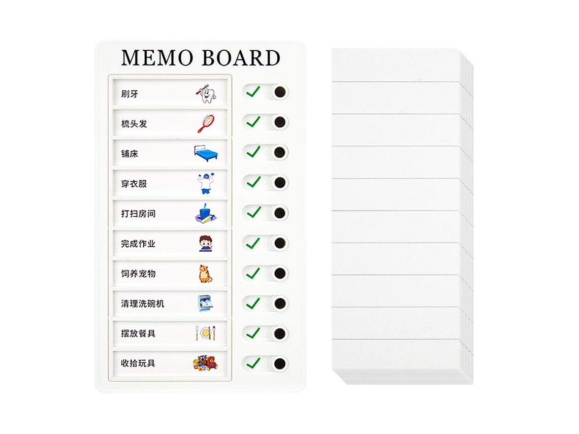Quadro De Tarefas Para Crianças Diy Com Folhas Substituíveis, Quadro De Tarefas Portátil Para Casa