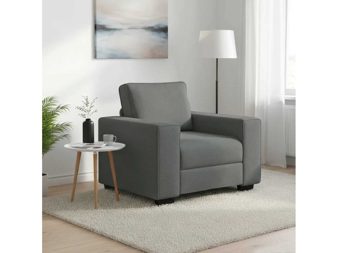 Vidaxl Poltrona 100x77x82 Cm Tecido Cinzento-escuro
