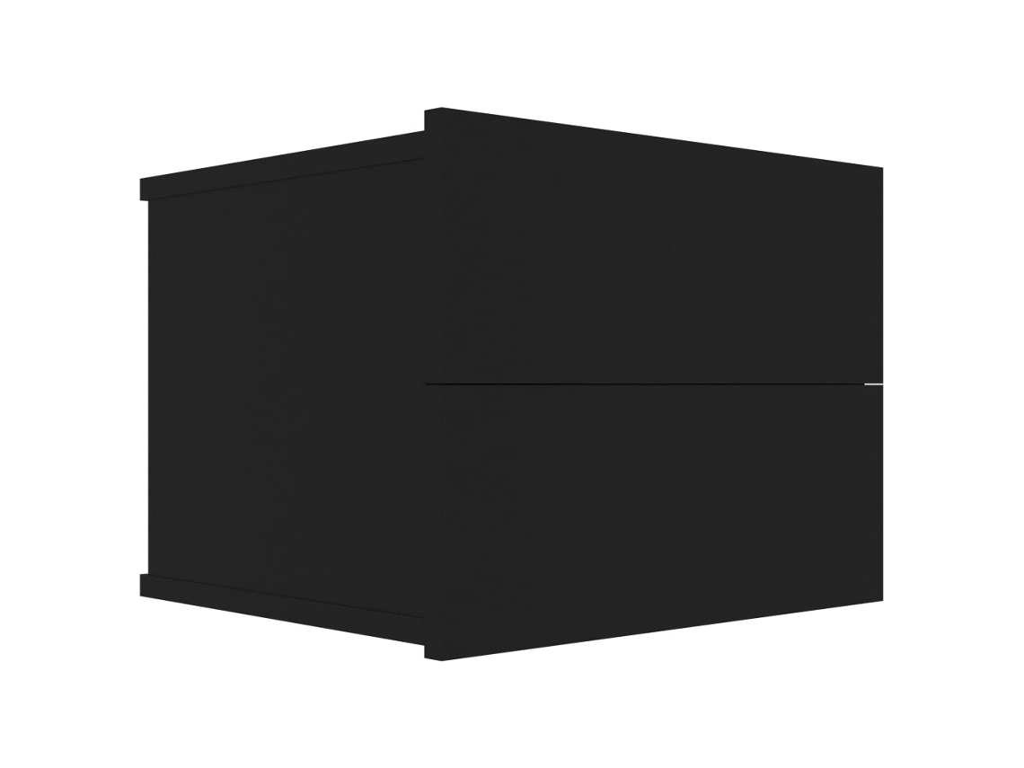 Bedside Cabinet, Bedside Cabinets Vidaxl Preto Madeira Processada (n/a)
