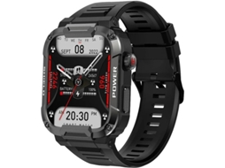 Relógio inteligente masculino com tela grande de 1,85 polegadas, estilo militar, Android, fitness, para homens, para fazer/conhecer, Bestvite