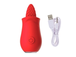 Vibrador recarregável de 10 velocidades para mulheres (vermelho) OEMG