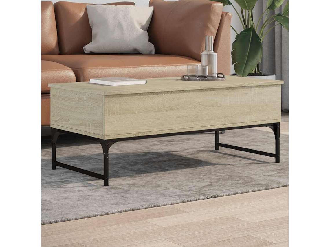 Vidaxl Mesa Centro 100x50x40 Cm Deriv. Madeira/metal Carvalho Sonoma