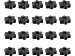 Yarnow Botões De Encaixe Com Design Ergonômico, 20 Peças, Abs Preto, Para Equipamentos E Ferramentas Mecânicas