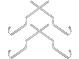 Suportes De Ferro Ciieeo Para Calhas Pluviais, Conjunto De 4 Peças, Cor Prata, Alta Resistência E Conexão Perfeita Para
