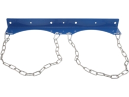 Suporte Duplo Para Cilindros De Gás Gadpiparty 40 Litros, Montado Na Parede, Azul, Com Corrente De Segurança, Suporte