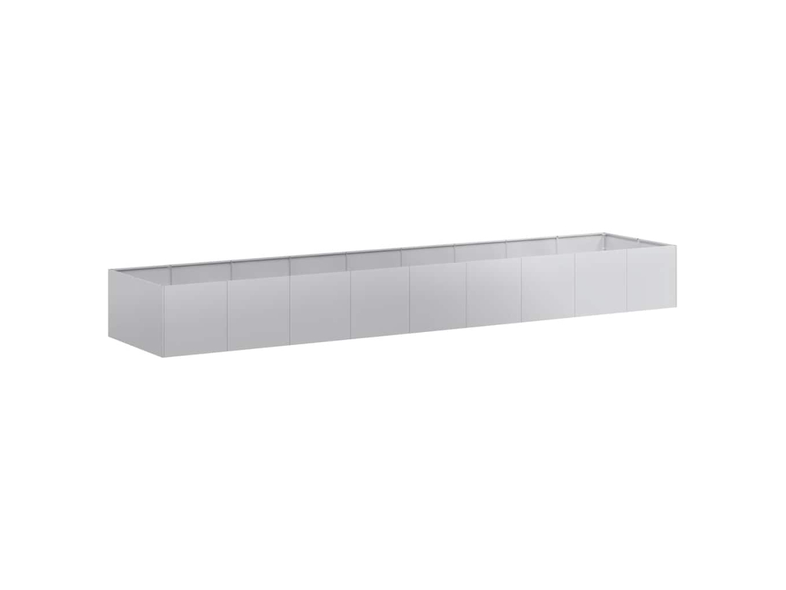 Planter, Planters Vidaxl Prateado Aço (360 X 80 X 40 Cm)