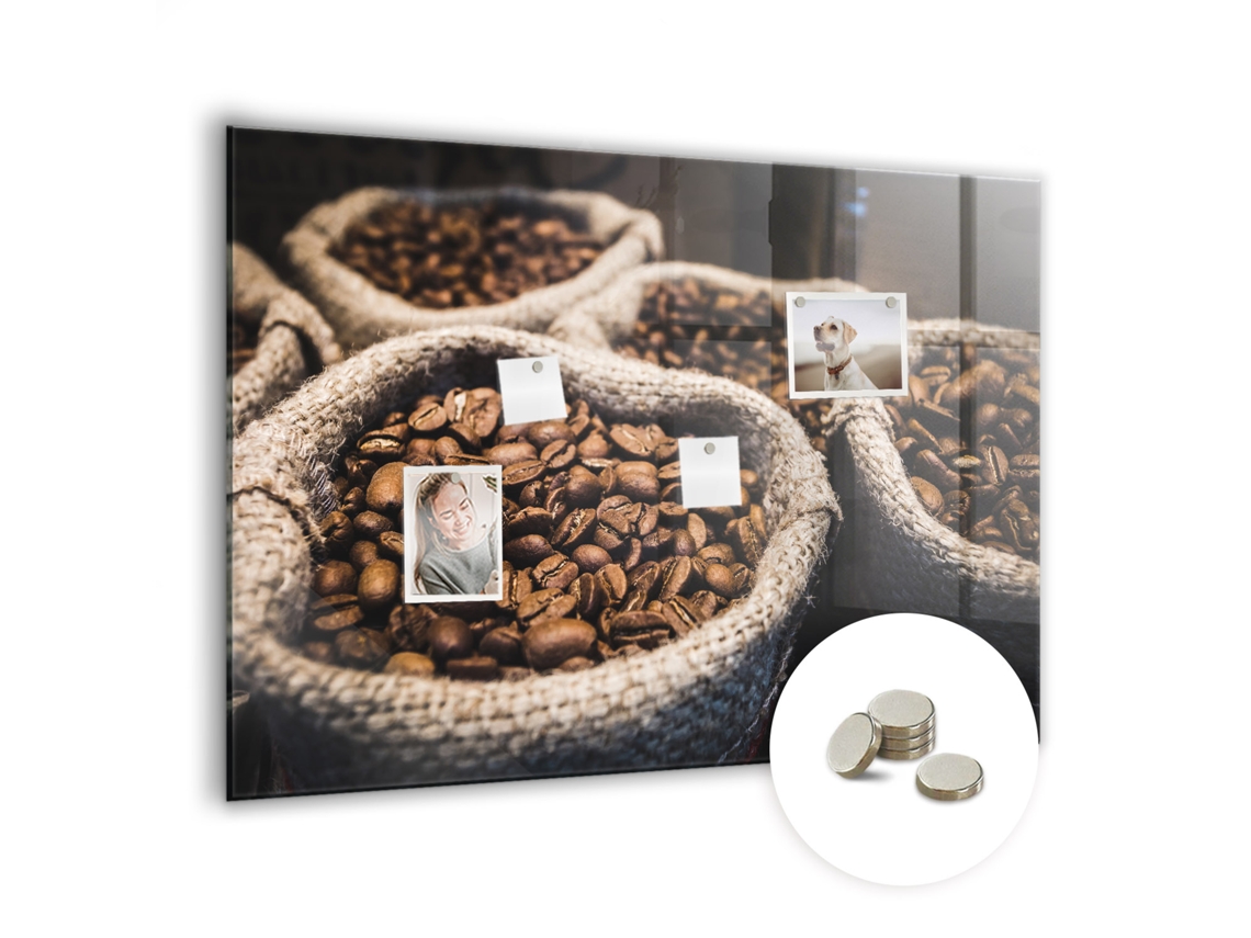 Lousa Magnética Pacotes De Café Para O Escritório Espelharte (100x70 Cm)