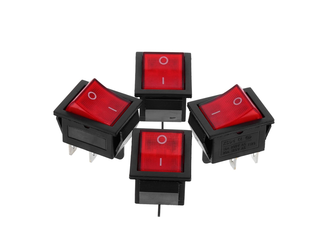 Conjunto De 4 Interruptores Basculantes Reforçados Para Gerador A Gasolina Manual