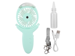 Ventilador De Pescoço Portátil Carregamento Usb, Com Umidificação Por Spray.