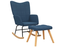 Maison Exclusive - Cadeira De Baloiço Com Banco Tecido Azul