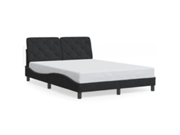Bed Frame, Bed Frames Vidaxl Preto Madeira Processada (120 X 200 Cm)