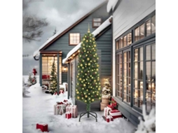 Vidaxl Árvore De Natal Artificial Verde 240 Cm Pvc E Aço E Plástico