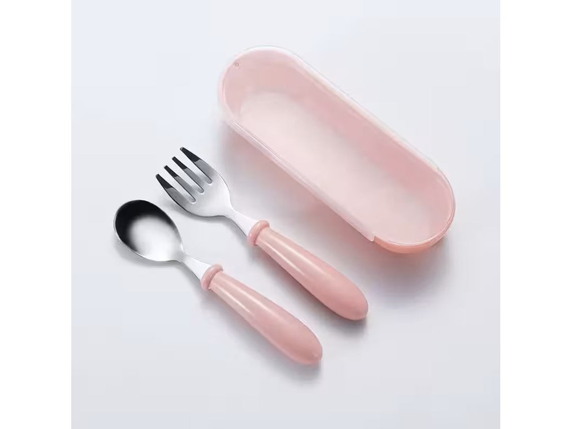 Suporte De Aço Inoxidável 2 Peças Com Cabo Redondo Rosa 12,5 Cm X 2,6 Cm