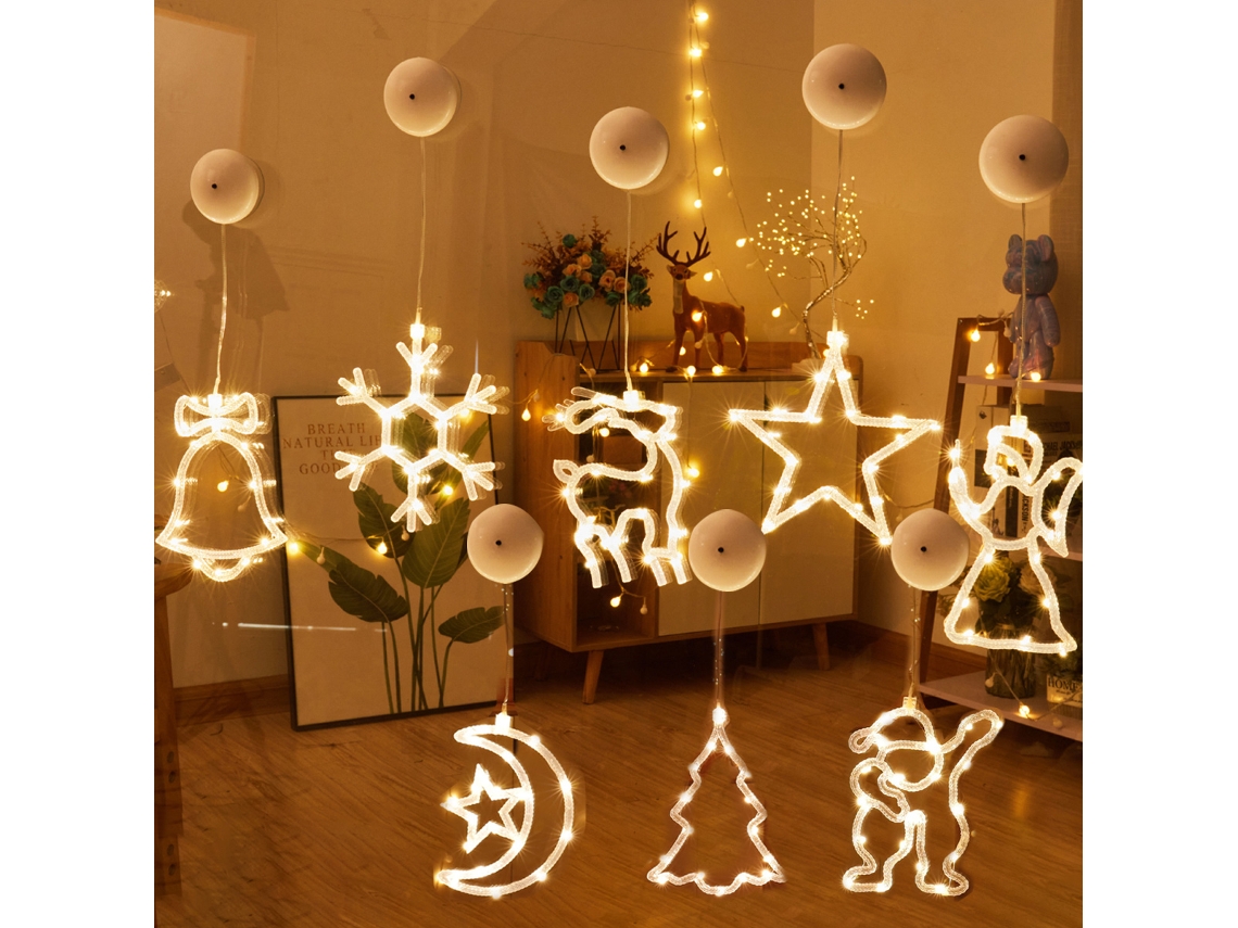Luzes de Decoração de Natal Led Operadas Por Bateria Várias Formas NEVEANCE