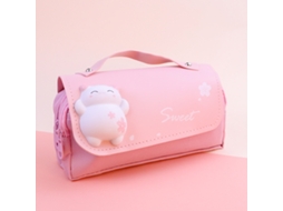 Estojo de Lápis Grande e Fofo, Porta canetas Criativo em Estilo Coreano, Material Escolar para Meninas MDUG (estilo Rosa 2)