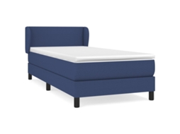 Cama com Molas/colchão 80x200 Cm Tecido Azul MAISON EXCLUSIVE